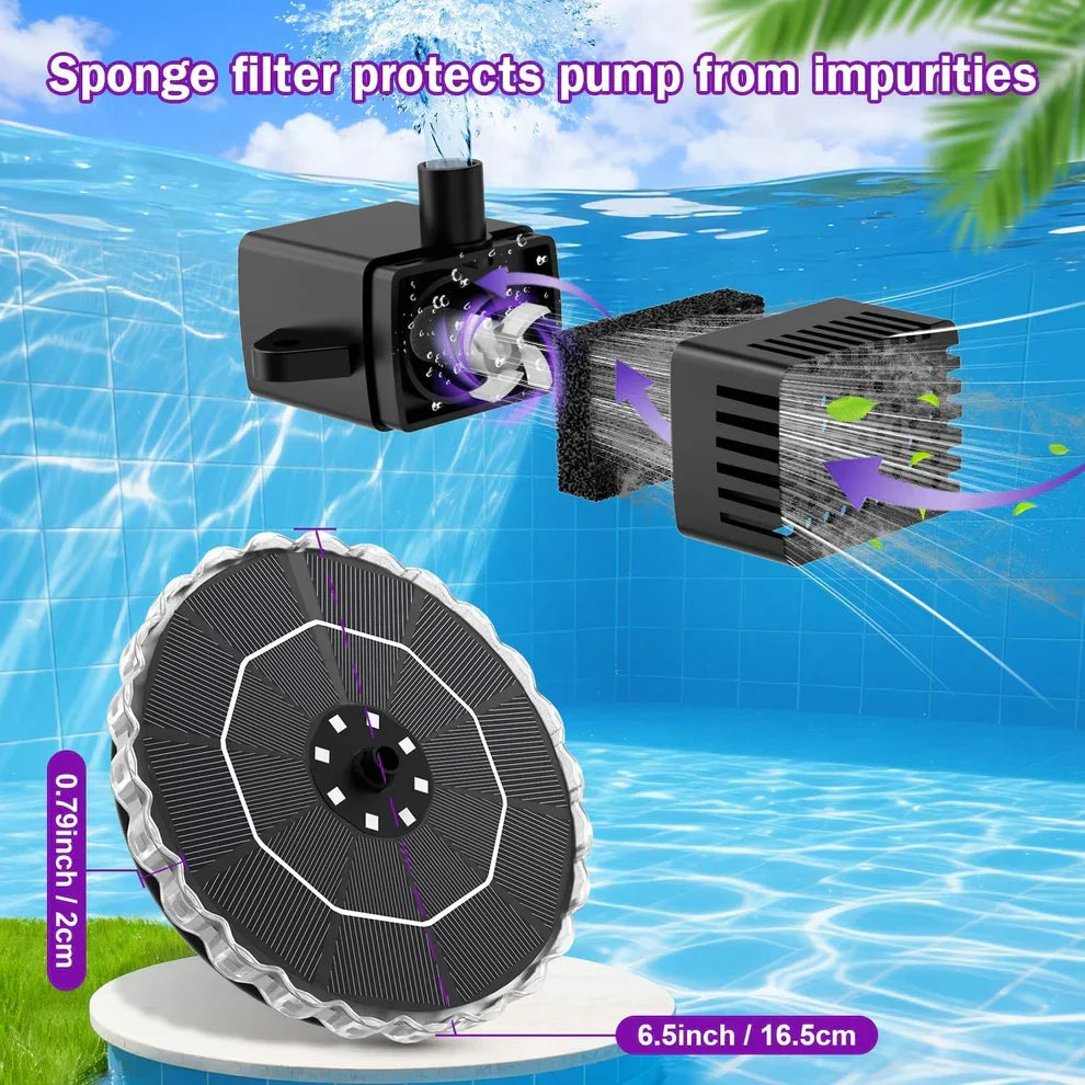 SolarGlow Pool Fountain Lightshow