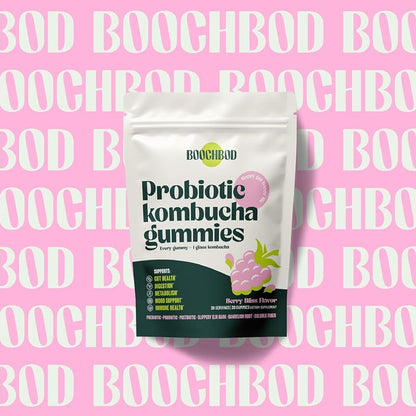 Probiotic Kombucha Gummy - Gut Health Support with Pre, Pro & Postbiotics