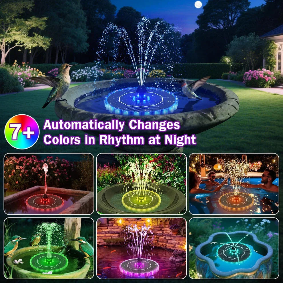 SolarGlow Pool Fountain Lightshow