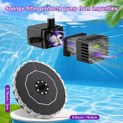 SolarGlow Pool Fountain Lightshow