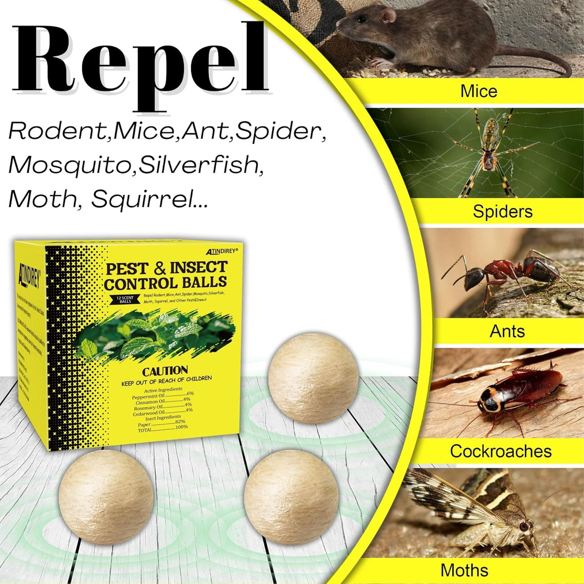 MintGuard Pest and Insect Repellent Balls (12 pcs)