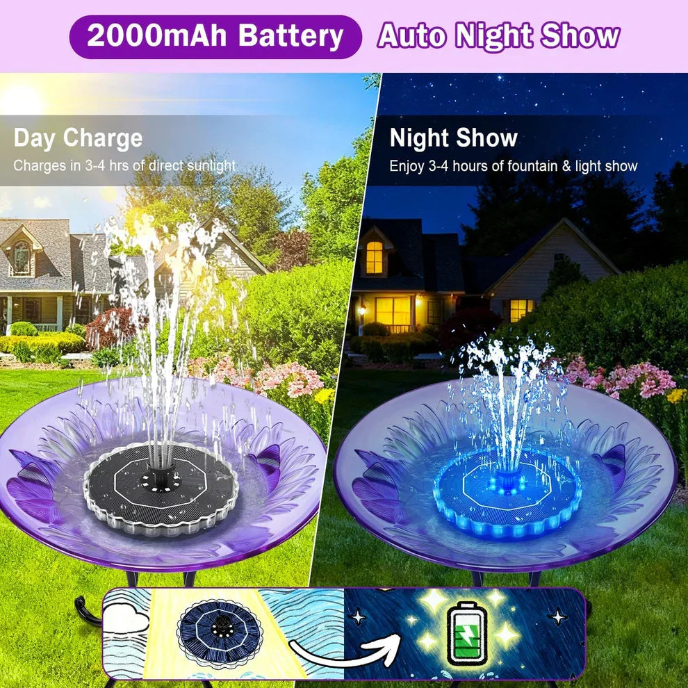 SolarGlow Pool Fountain Lightshow